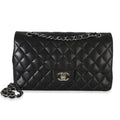Chanel Black Quilted Lambskin Medium Classic Double Flap Bag
