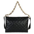 Louis Vuitton Black Monogram Embossed Lambskin Coussin MM
