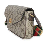 Gucci GG Supreme Monogram Textured Dollar Calfskin Web Mini Ophidia Envelope Bag