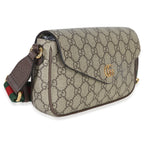 Gucci GG Supreme Monogram Textured Dollar Calfskin Web Mini Ophidia Envelope Bag
