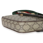 Gucci GG Supreme Monogram Textured Dollar Calfskin Web Mini Ophidia Envelope Bag