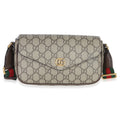 Gucci GG Supreme Monogram Textured Dollar Calfskin Web Mini Ophidia Envelope Bag