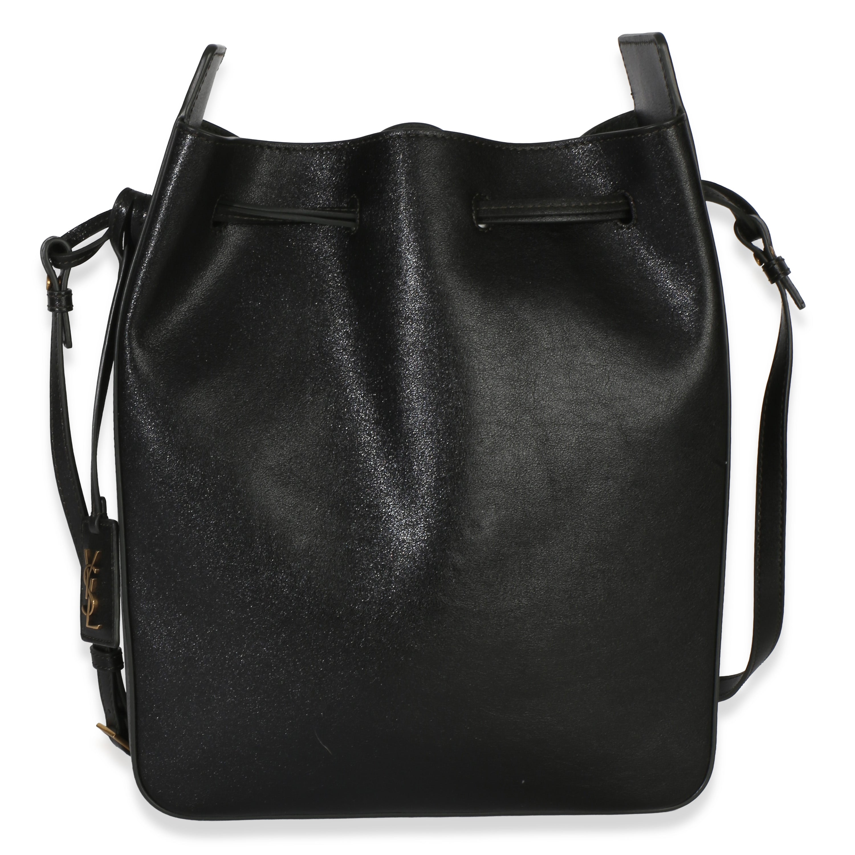 Saint Laurent Black Calfskin Small Bucket Bag