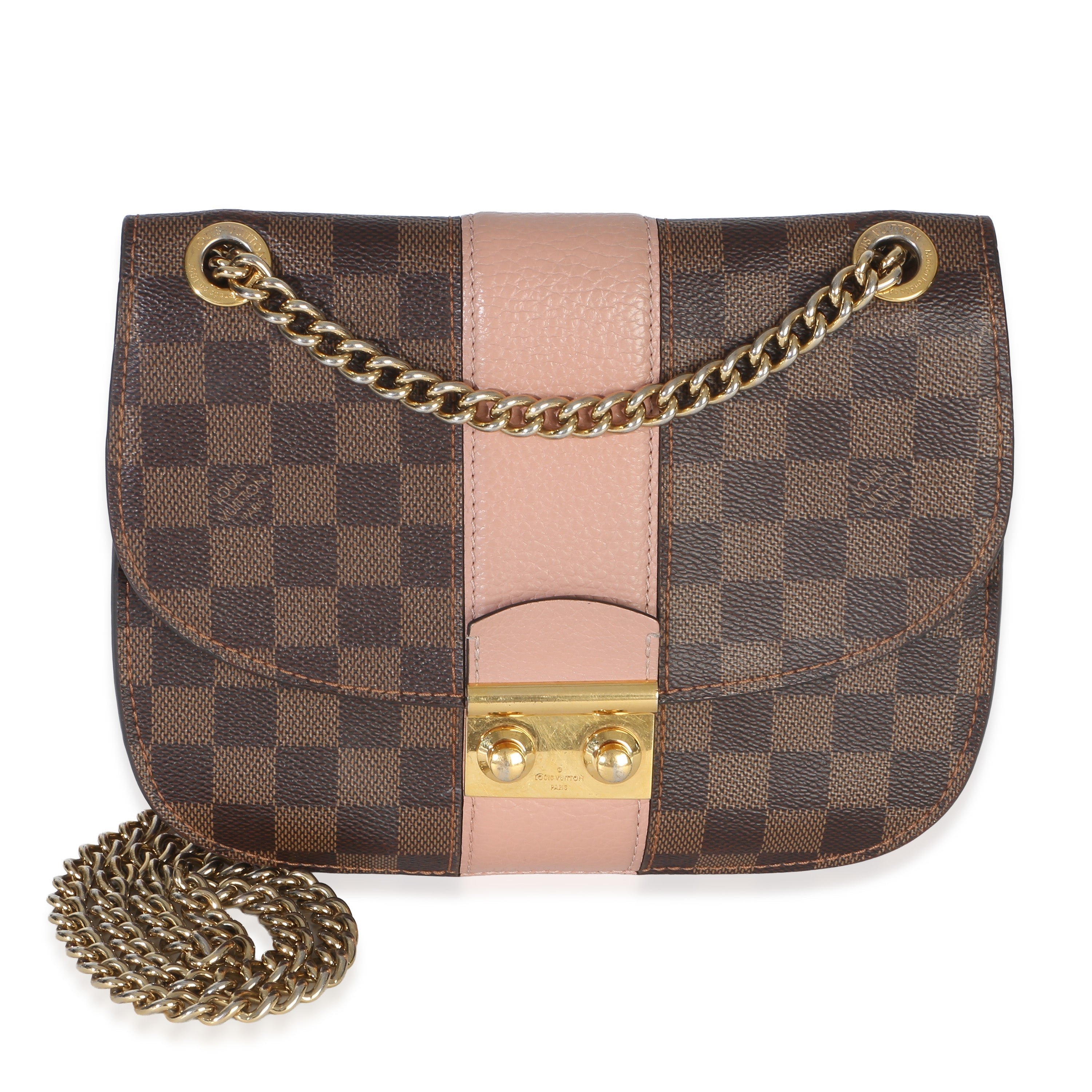 Louis Vuitton Magnolia Damier Ebene Cuir Taurillon Wight Chain Bag