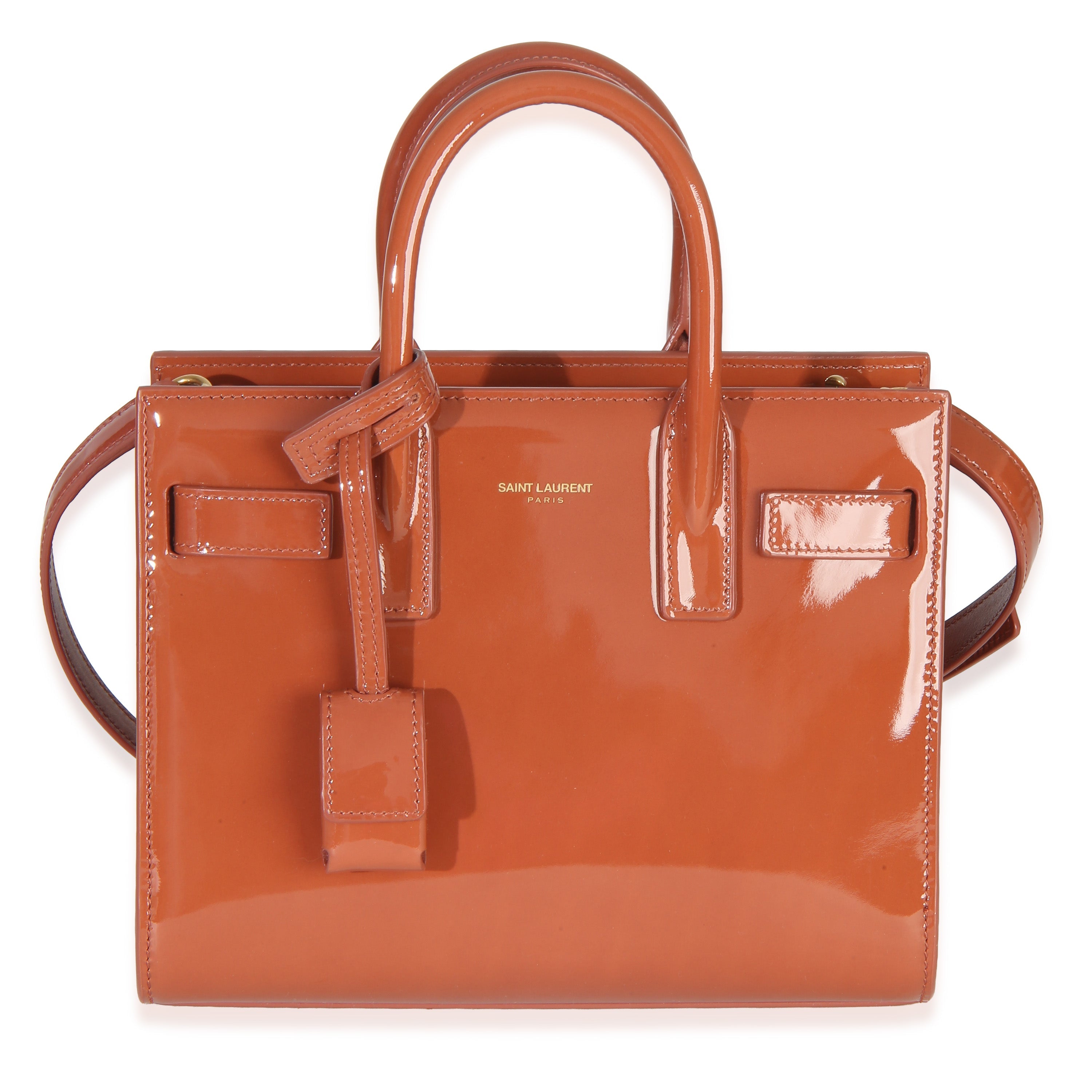 Saint Laurent Mild Rose Patent Nano Sac de Jour
