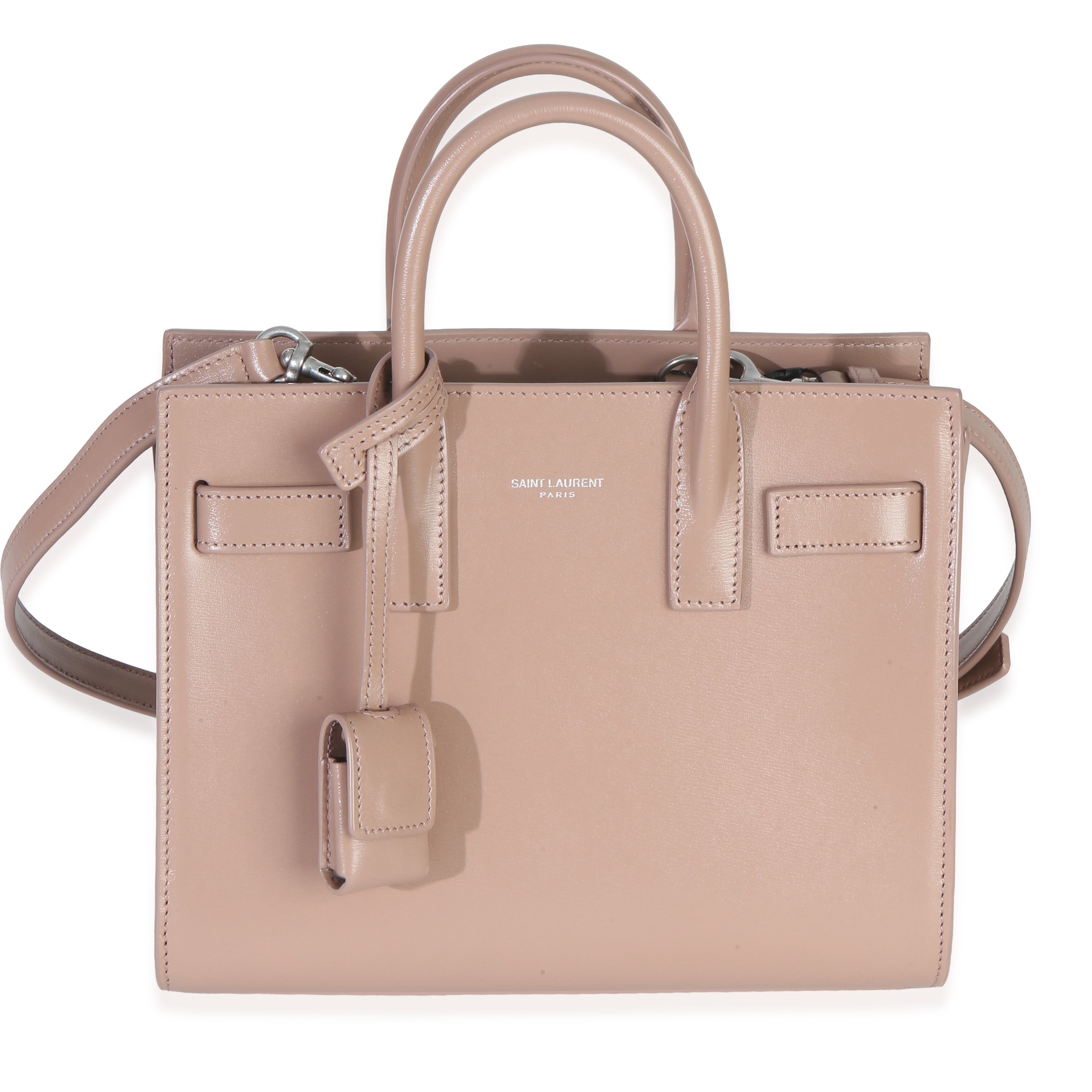 Saint Laurent Beige Smooth Leather Nano Classic Sac De Jour