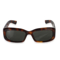 Saint Laurent Brown Tortoise Acetate Rectangle Sunglasses