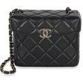 Chanel Black Quilted Lambskin Small Secret Box Bag