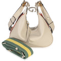 Gucci Beige Smooth Calfskin Web Small Attache Shoulder Bag