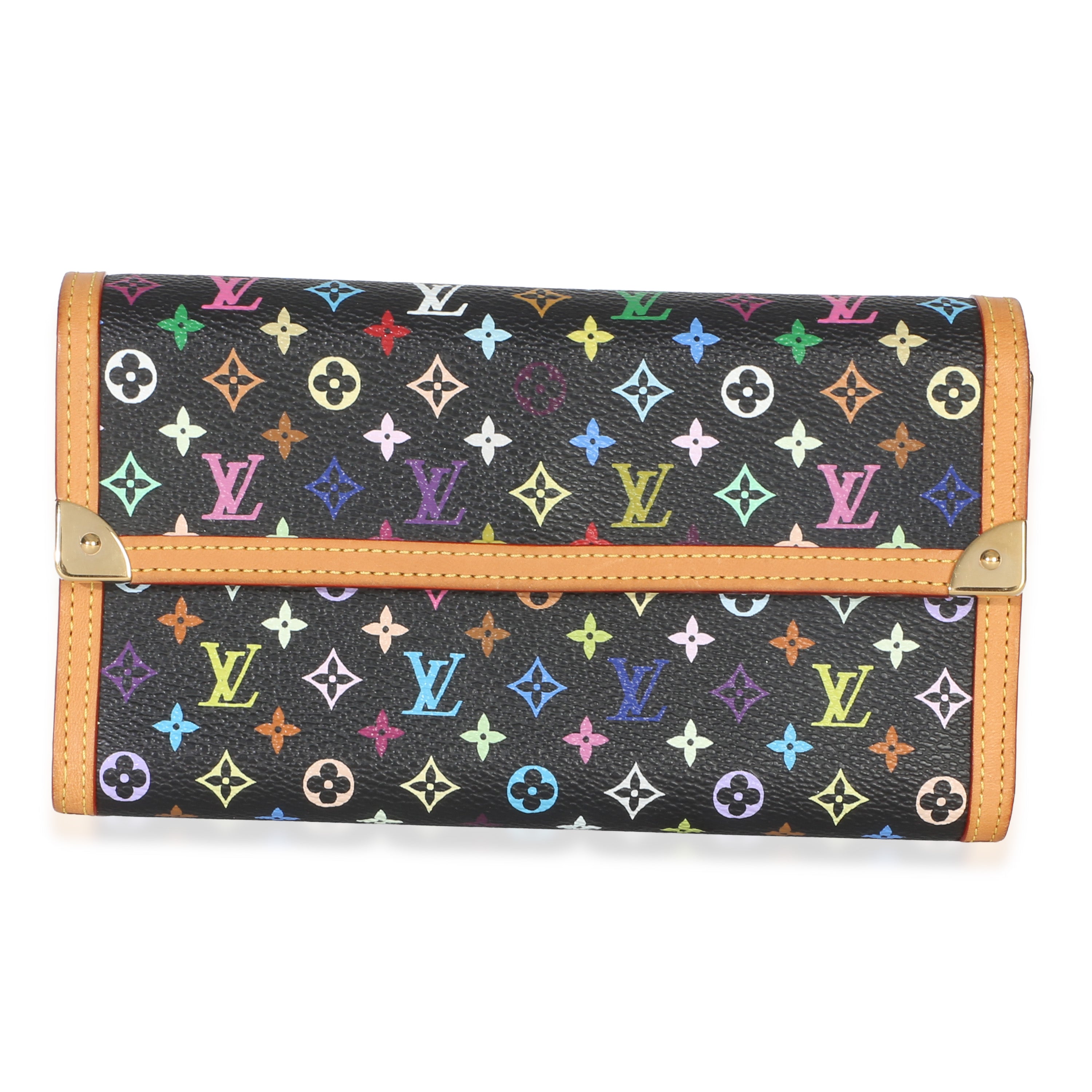 Louis Vuitton White Monogram Multicolor Canvas International Wallet