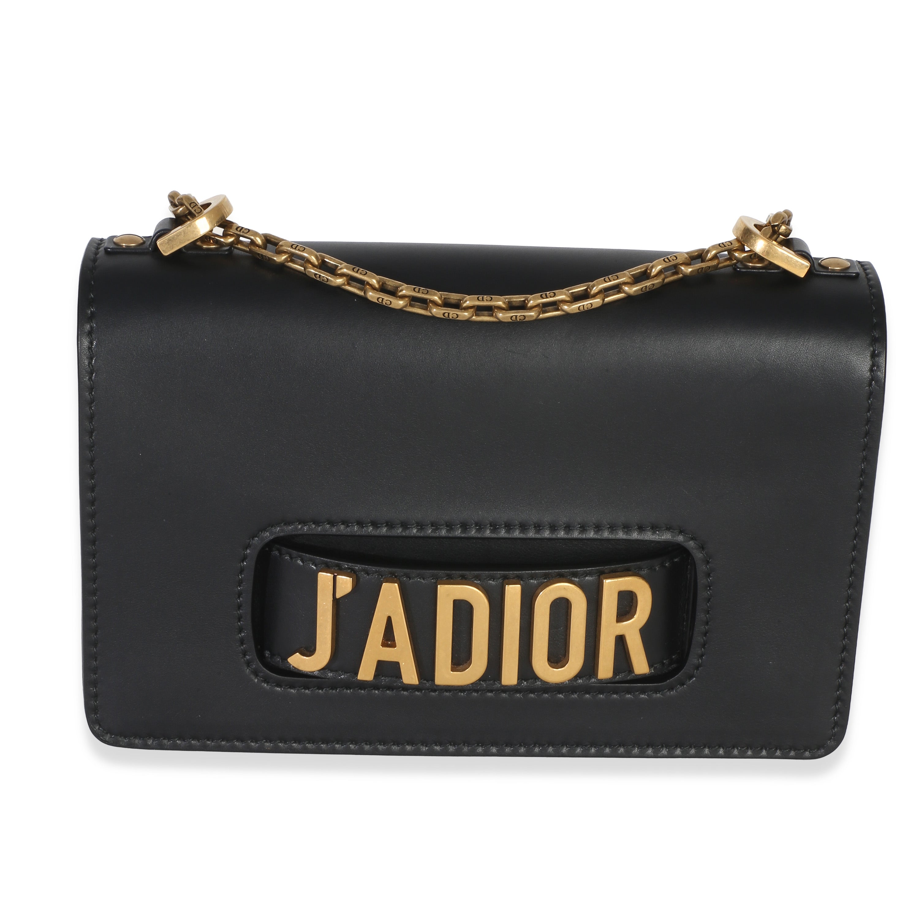 Christian Dior Black Smooth Calfskin Medium JAdior Flap Bag
