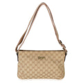 Gucci Pink Gold GG Canvas Web Small Messenger Bag