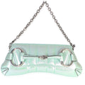 Gucci Iridescent Green Nappa Vertical Matelasse Medium Horsebit Bag