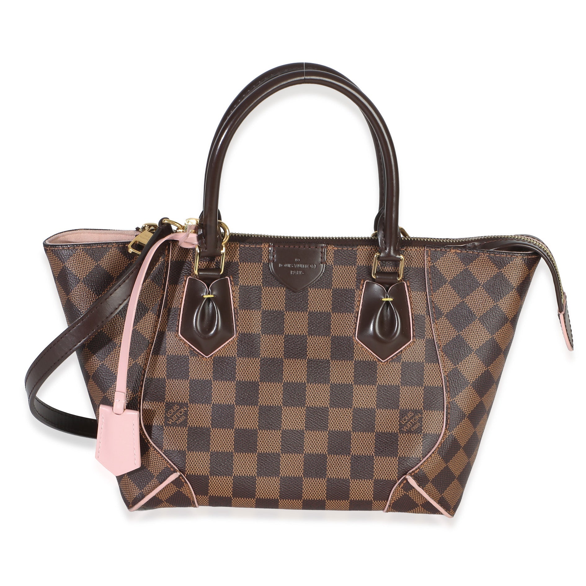 Louis Vuitton Rose Ballerine Damier Ebene Canvas Caissa PM Tote