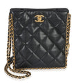 Chanel Black Quilted Caviar Mini Never Ending Chain Tote