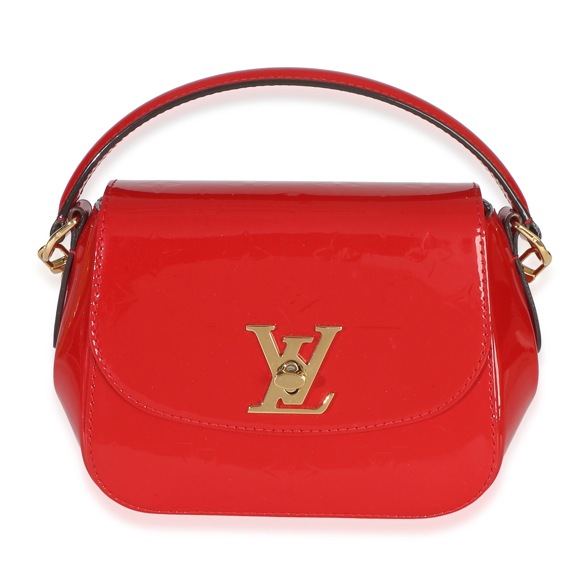 Louis Vuitton Red Monogram Vernis Pasadena Shoulder Bag