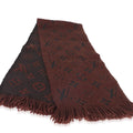 Louis Vuitton Brown Monogram Wool Logomania Fringe Scarf