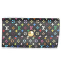 Louis Vuitton Black Monogram Canvas Multicolor Sarah Wallet