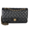 Chanel Black Quilted Lambskin Medium Classic Double Flap Bag