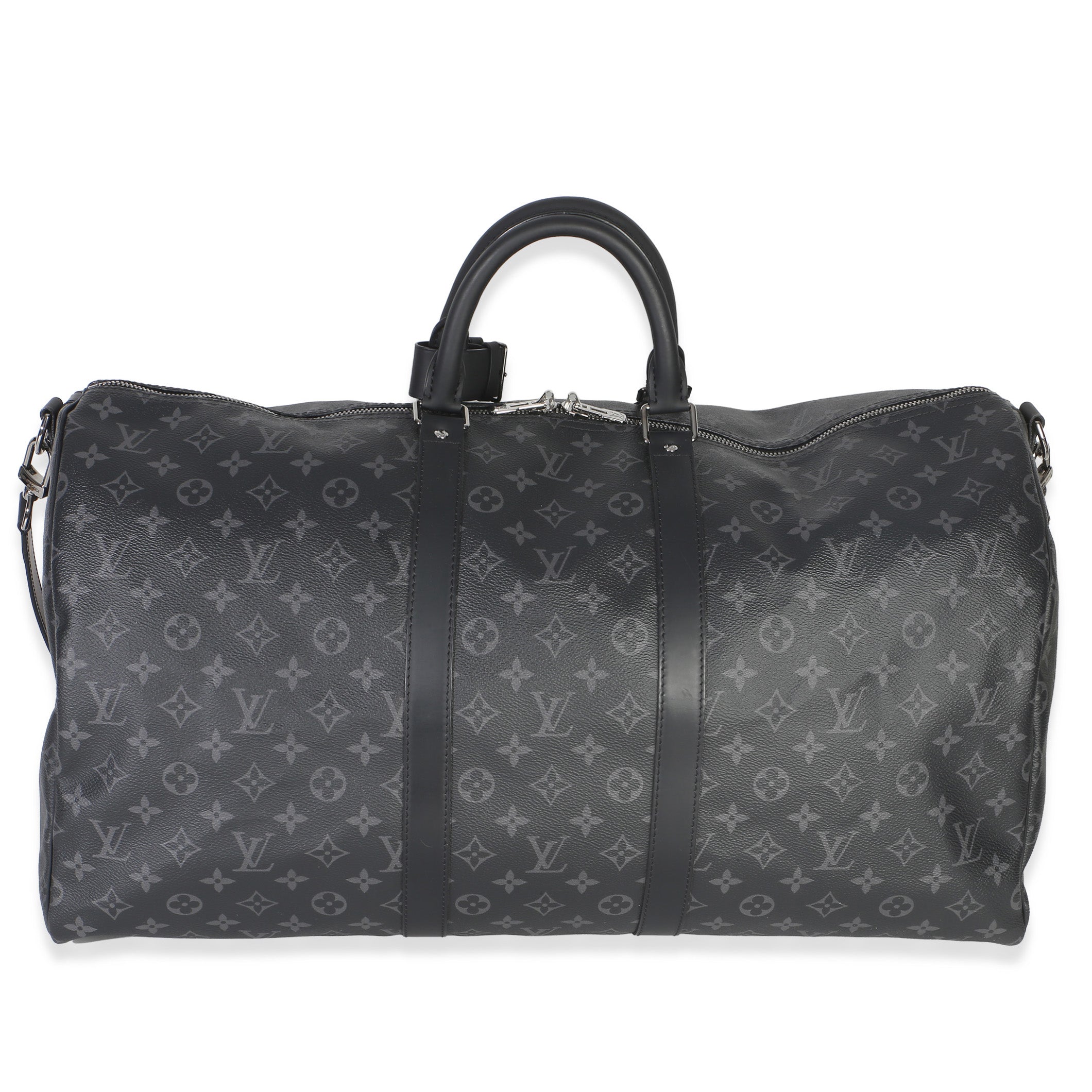 Louis Vuitton Monogram Eclipse Canvas Keepall Bandouliere 55