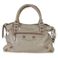 Light Grey Agneau Rose Gold Hardware Giant 12 Town Bag