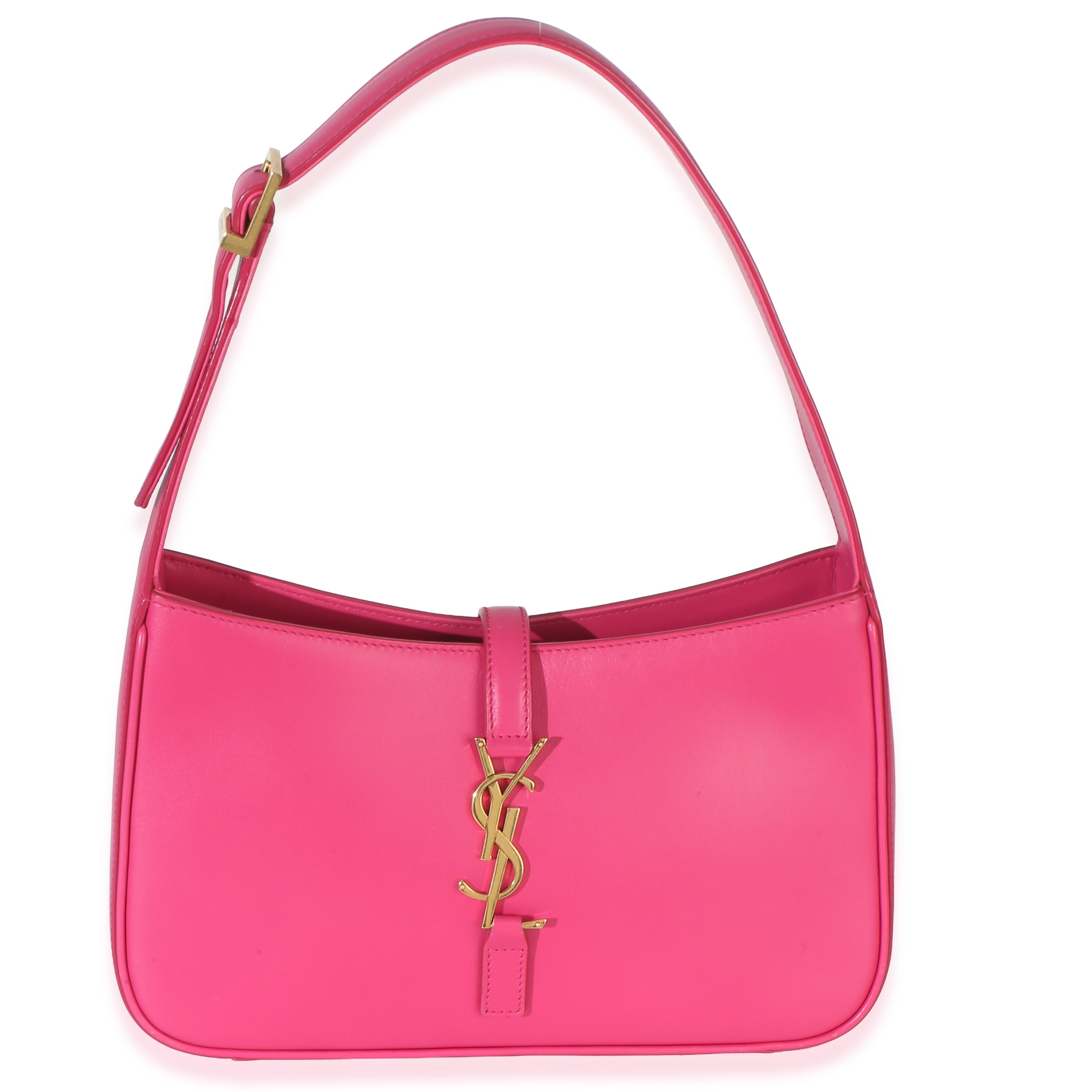 Saint Laurent Pink Smooth Calfskin Le 5 7 Small Hobo