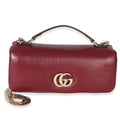 Gucci Red Lambskin GG Milano Small Top Handle Shoulder Bag