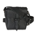Gucci Black Piuma Calfskin Jumbo GG Embossed Small Messenger Bag