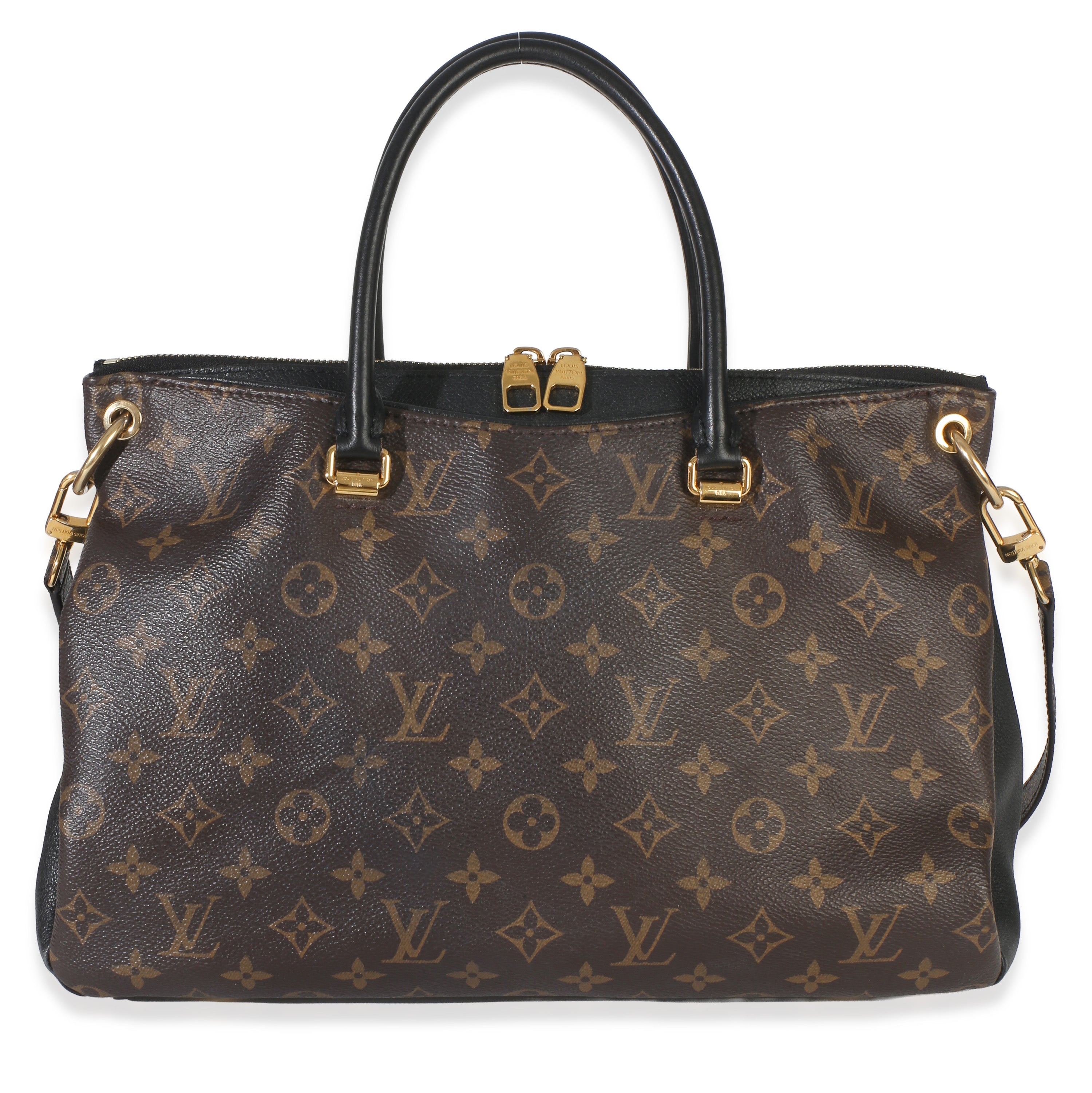 Louis Vuitton Black Monogram Canvas Pallas Tote MM