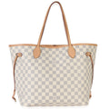 Louis Vuitton Rose Ballerine Damier Azur Canvas Neverfull MM