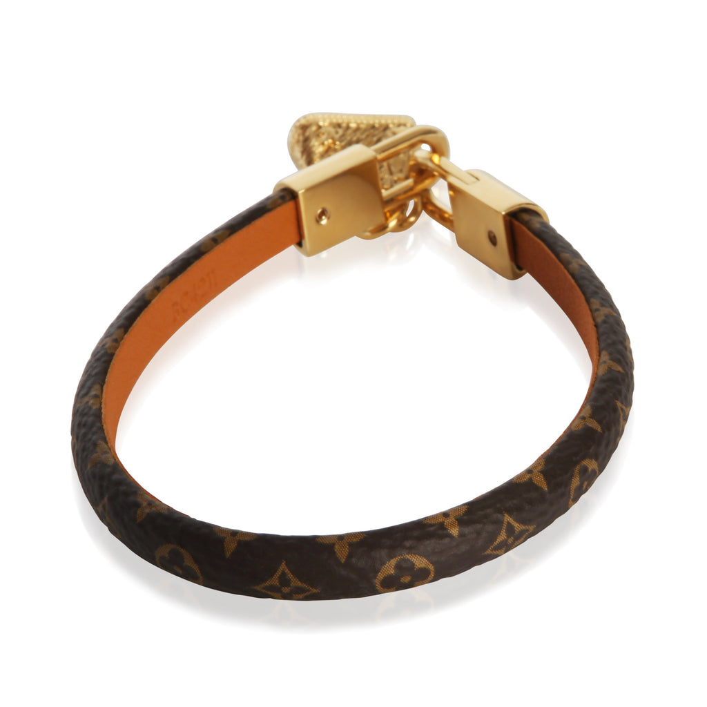 Louis Vuitton Gold-Plated  Monogram Canvas Alma Bracelet
