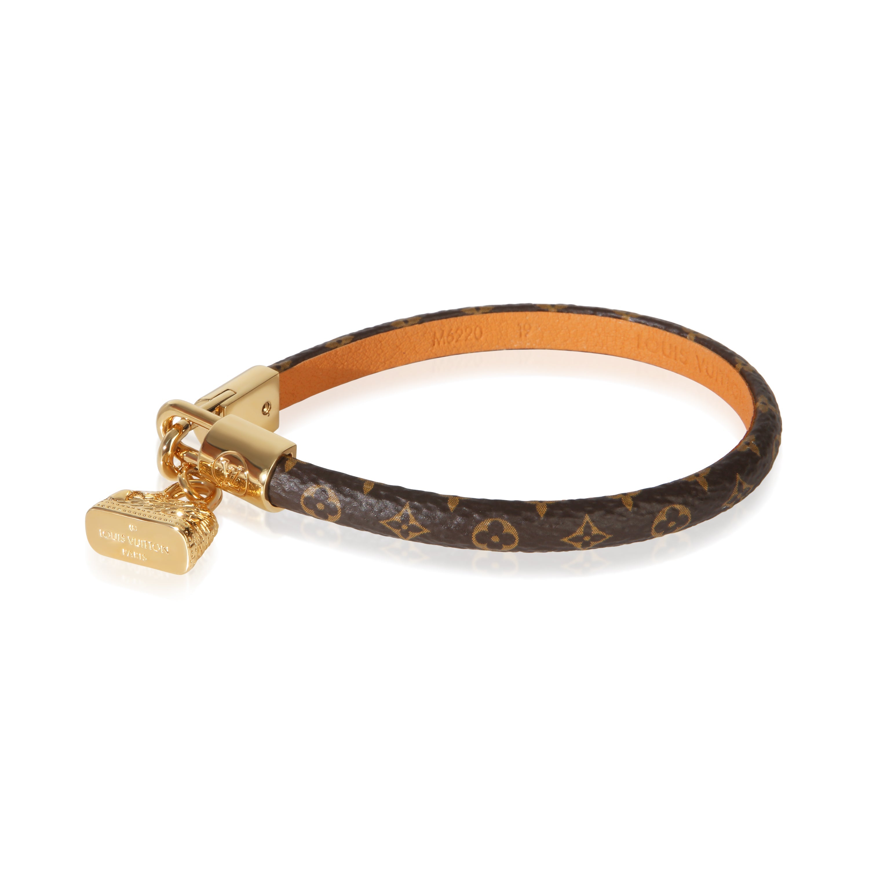 Louis Vuitton Gold-Plated  Monogram Canvas Alma Bracelet