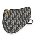 Christian Dior Navy Oblique Canvas Triple Saddle Pouch