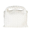 White Nappa Intrecciato Mini Hop Hobo