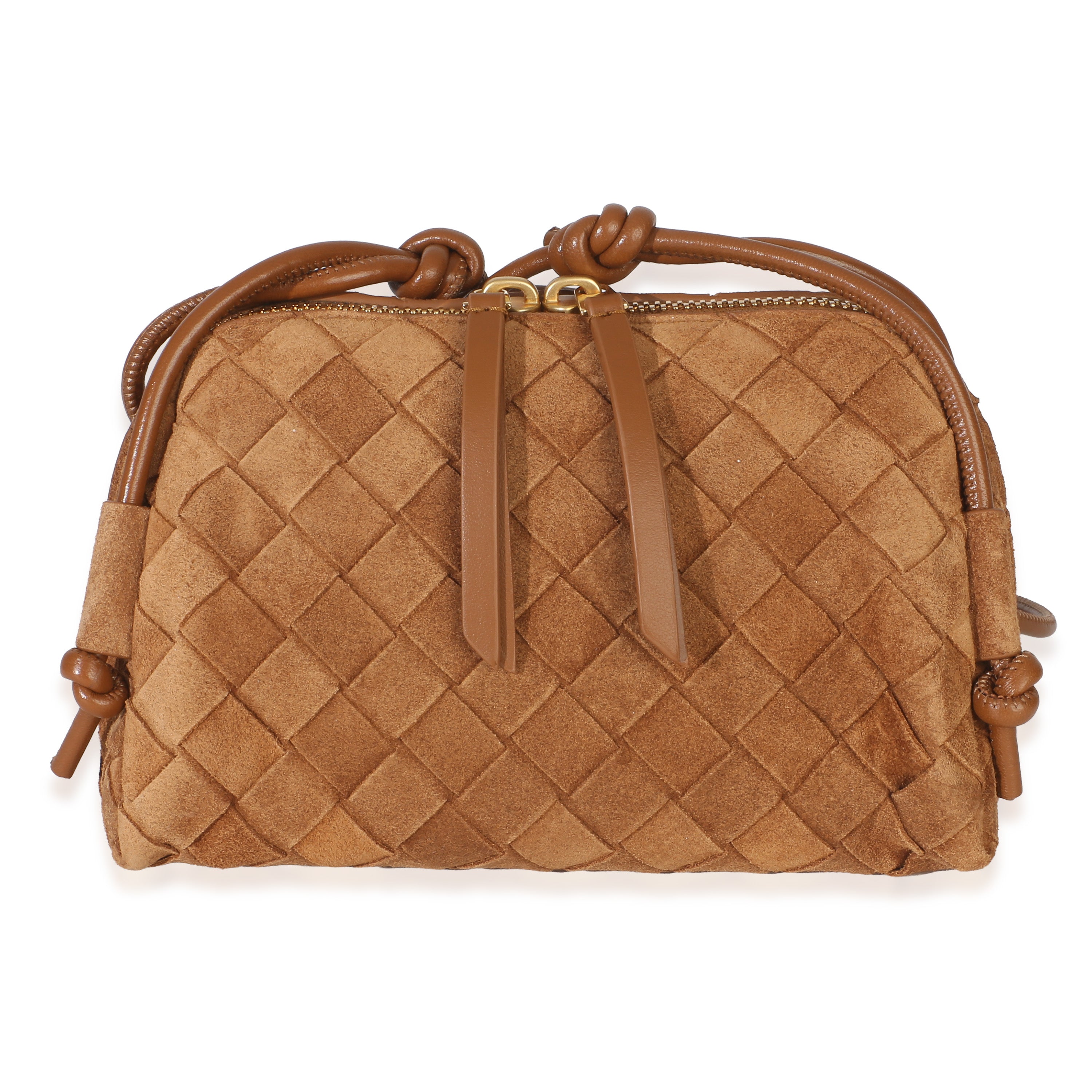 Amber Intrecciato Suede Mini Concert Pouch