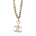 Chanel Gold-Plated  2021 Strass & Faux Pearl Necklace