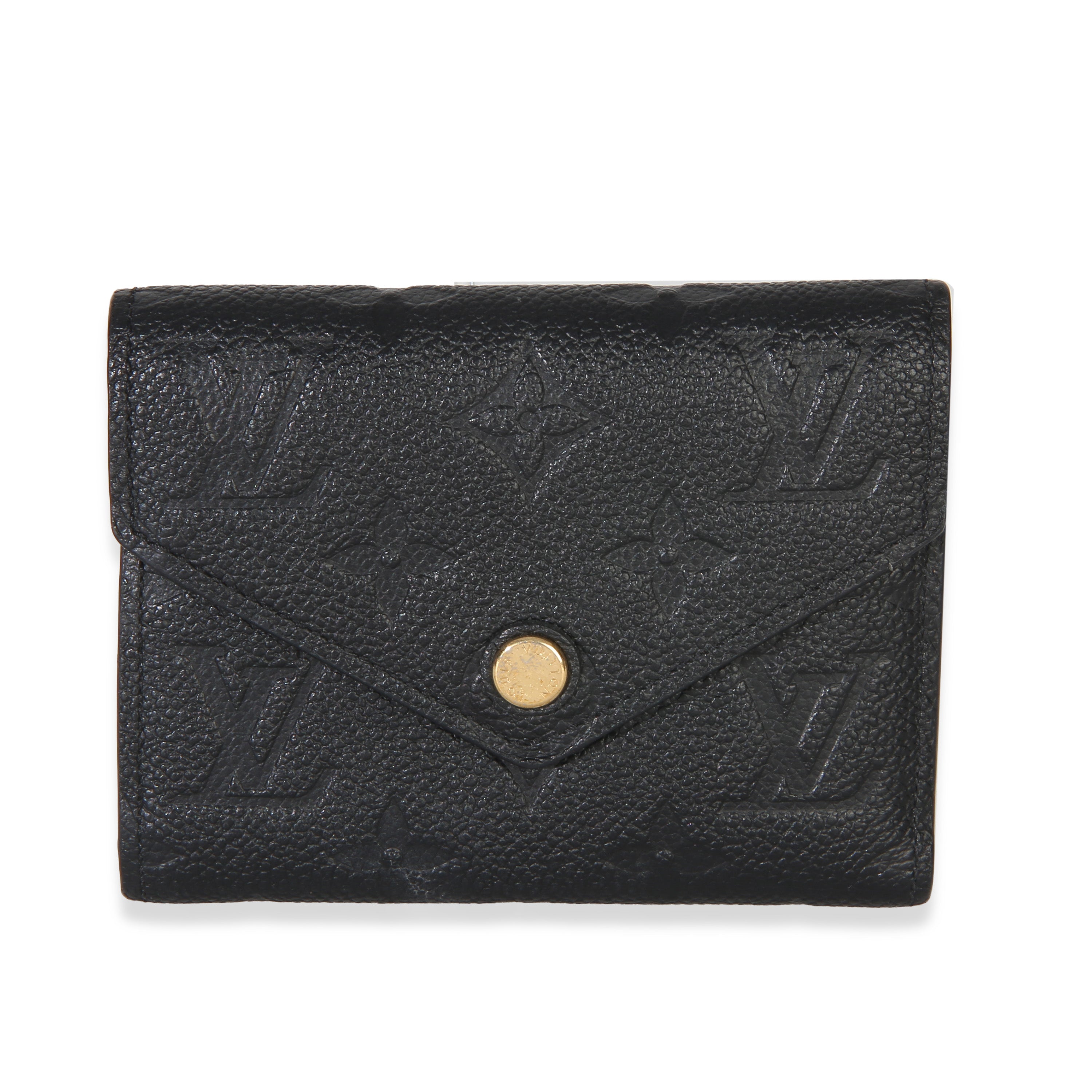 Louis Vuitton Black Monogram Empreinte Victorine Wallet