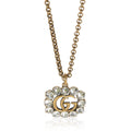 Gucci Gold-Plated  Crystal Double G Pendant