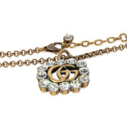 Gucci Gold-Plated  Crystal Double G Pendant