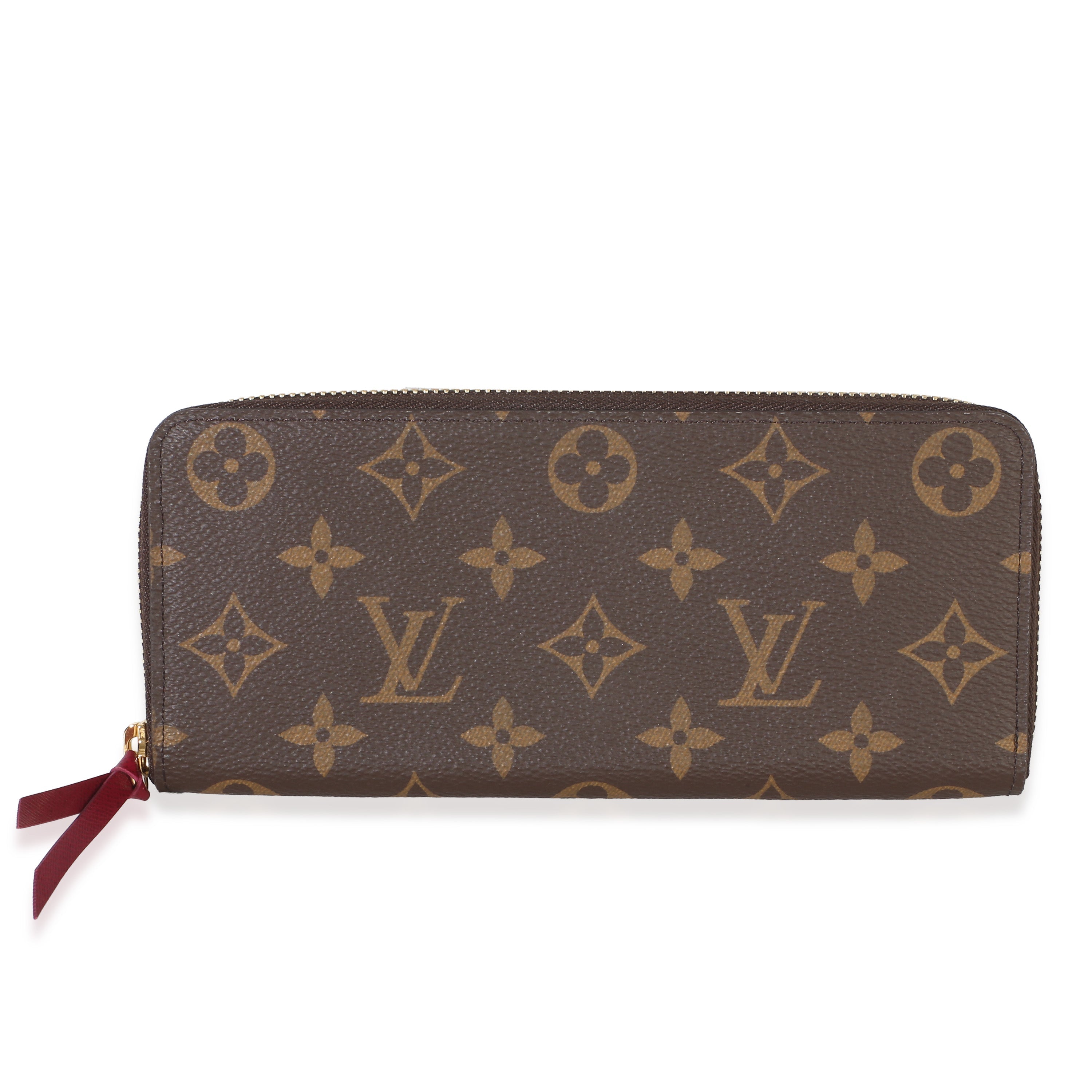 Louis Vuitton Fuschia Monogram Canvas Clemence Wallet