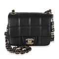 Chanel Black Quilted Lambskin Resin Crystal Square Monacoco Mini Flap Bag
