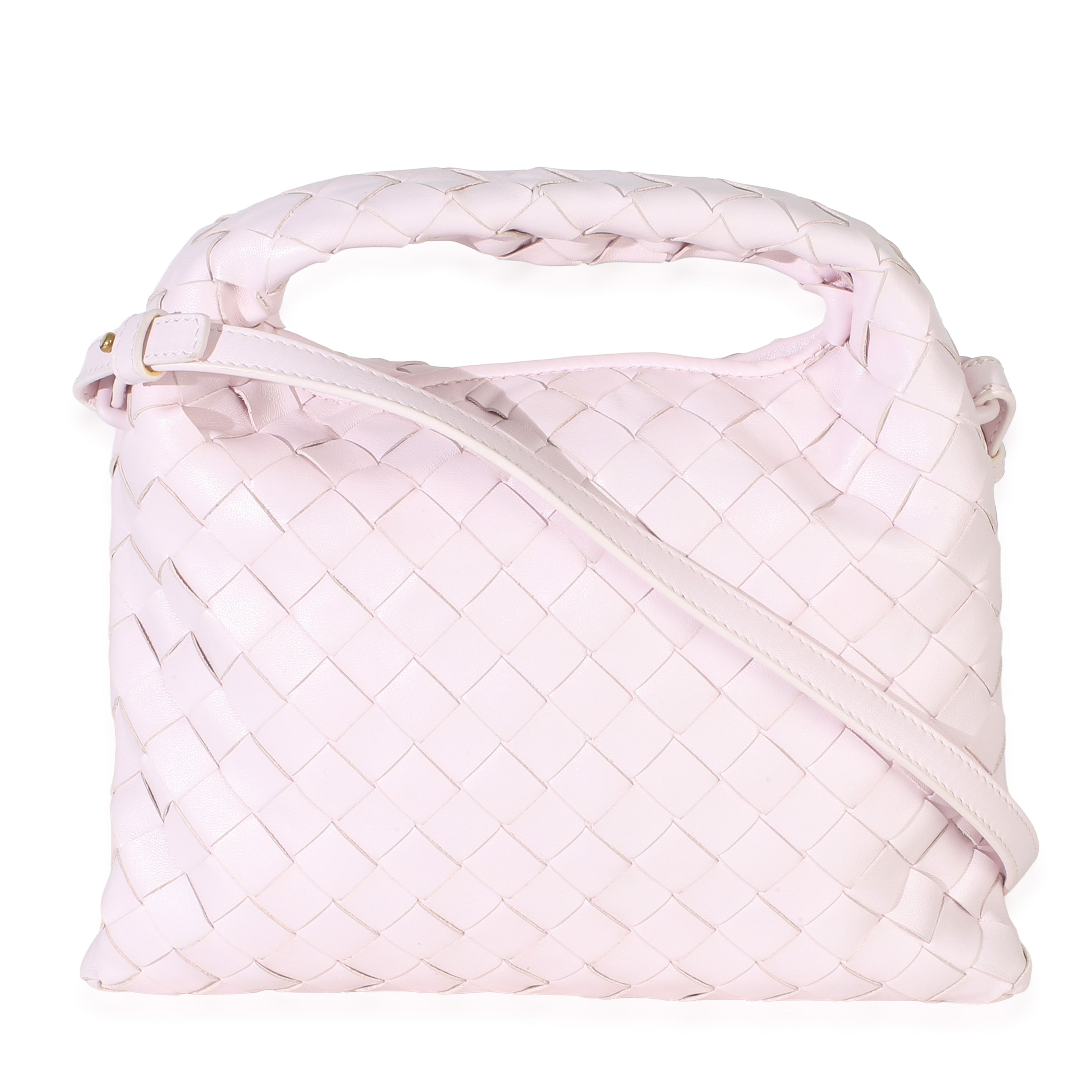 Pink Nappa Intrecciato Mini Hop Hobo