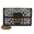 Louis Vuitton Black Blue Jacquard Since 1854 Dauphine Chain Wallet