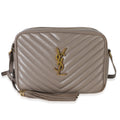Saint Laurent Taupe Matelasse Calfskin Monogram Lou Camera Bag