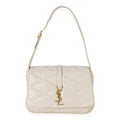 Saint Laurent Cream Diamond Quilted Lambskin Le 5 a 7 Shoulder Flap Bag