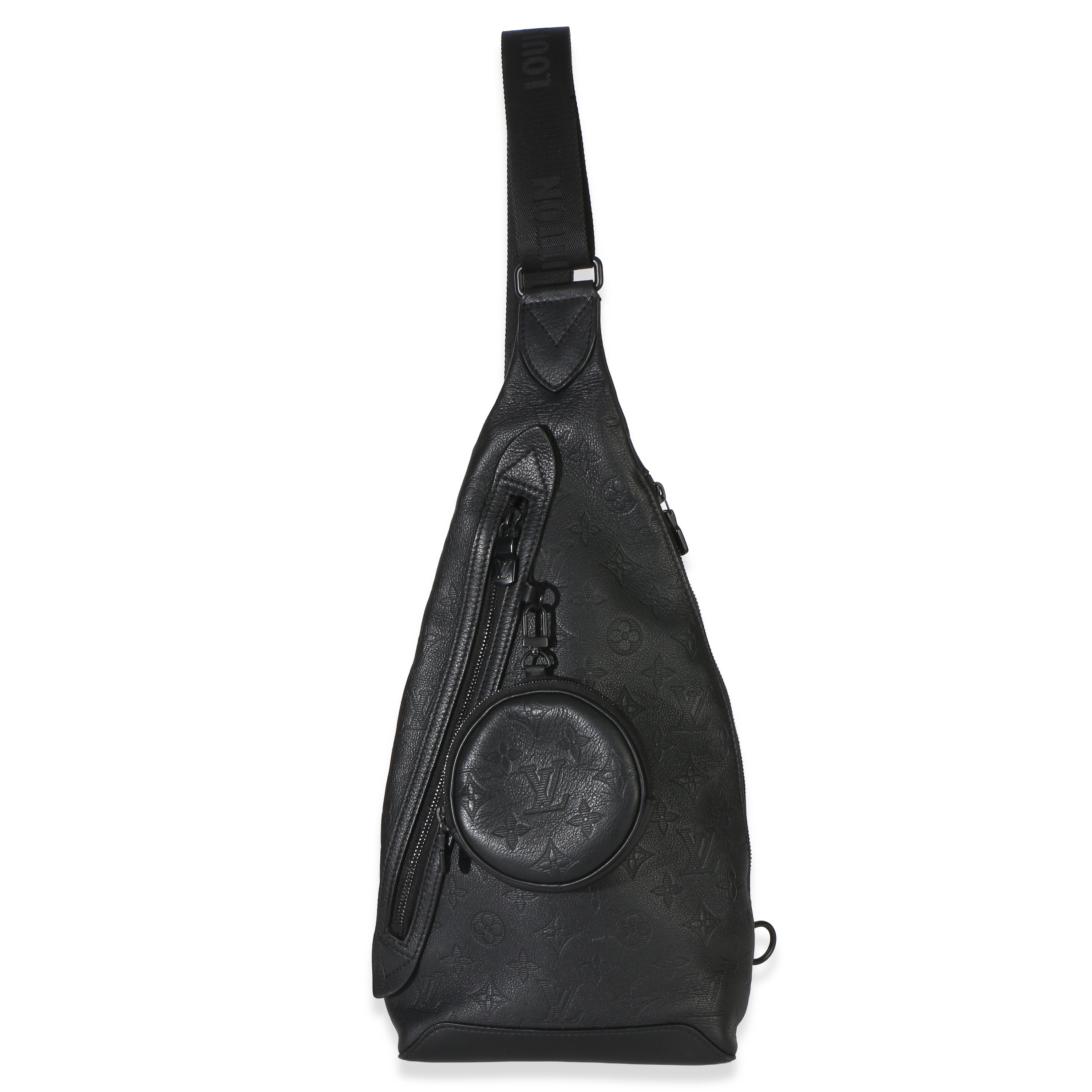 Louis Vuitton Black Monogram Shadow Duo Slingbag
