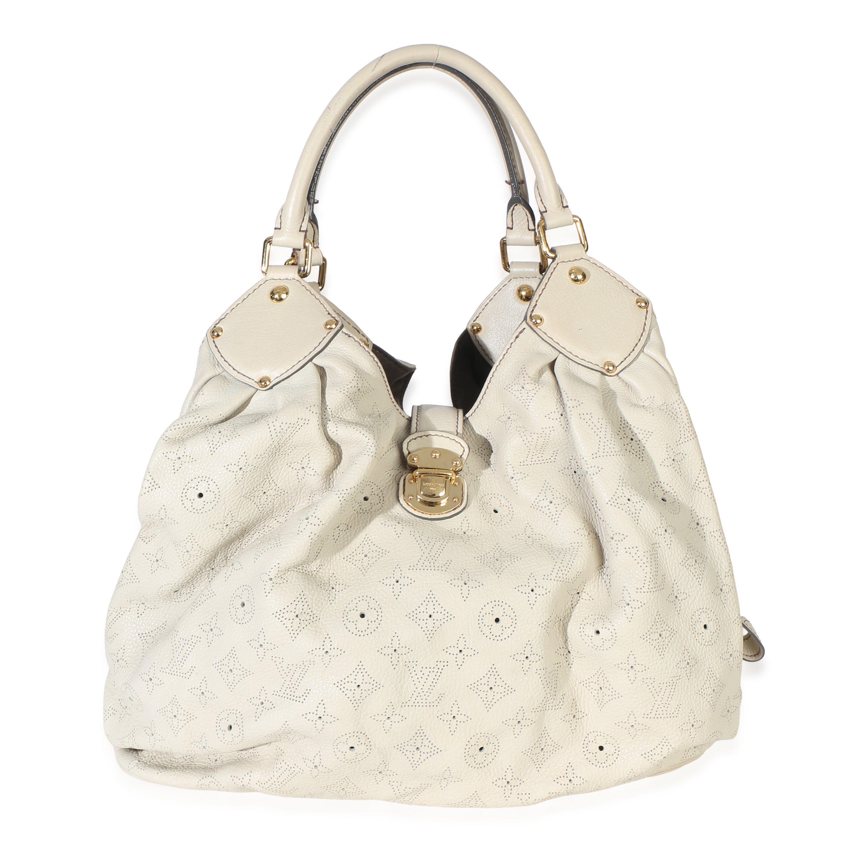 Louis Vuitton Beige Monogram Mahina XL Hobo