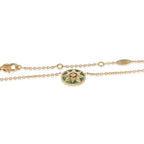Christian Dior Yellow Gold Malachite and Diamond Rose Des Vents Necklace