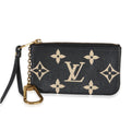 Louis Vuitton Black Beige Bicolor Monogram Empreinte Giant Key Pouch