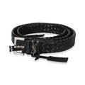 Saint Laurent Black Woven Lambskin Cassandre 38mm Belt 80/32